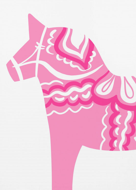 Pink Dala Silhouette | Poster