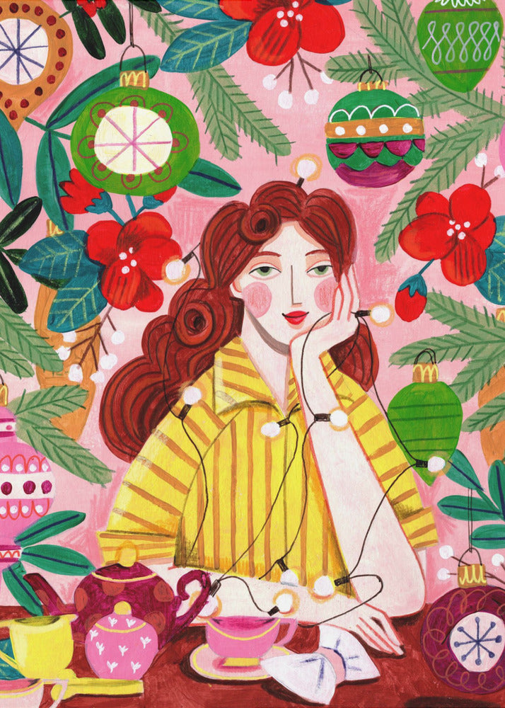 Retro Christmas Woman | Poster