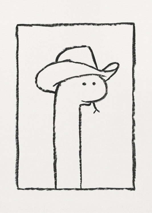 Squiggles the Snake In a Stetson | Poster