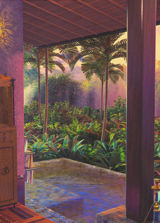 Rainforest Infinity Pool Art Print (a1) | Canvas