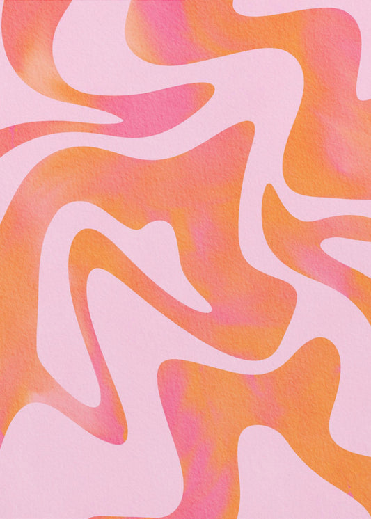 Abstract Wave in Pink | Canvas