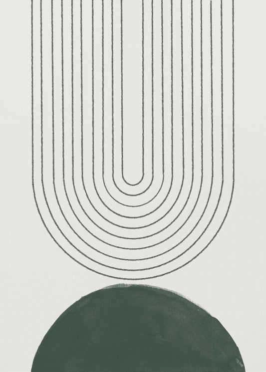 Green Mid Century Modern No.5 | Canvas