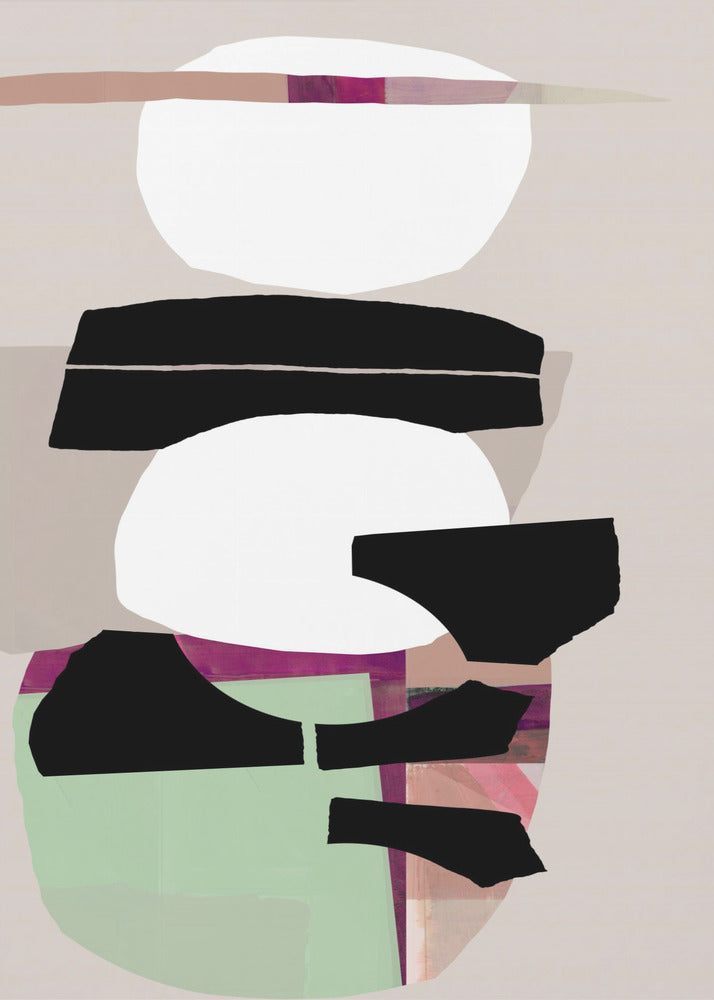 Colored Abstract Black No2 | Canvas