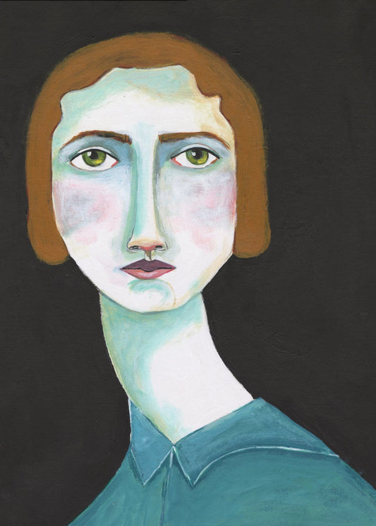Vintage Lady Looking | Canvas