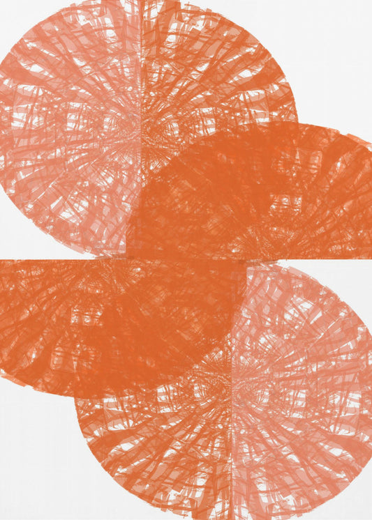 Orange Circle Fans 1 | Canvas