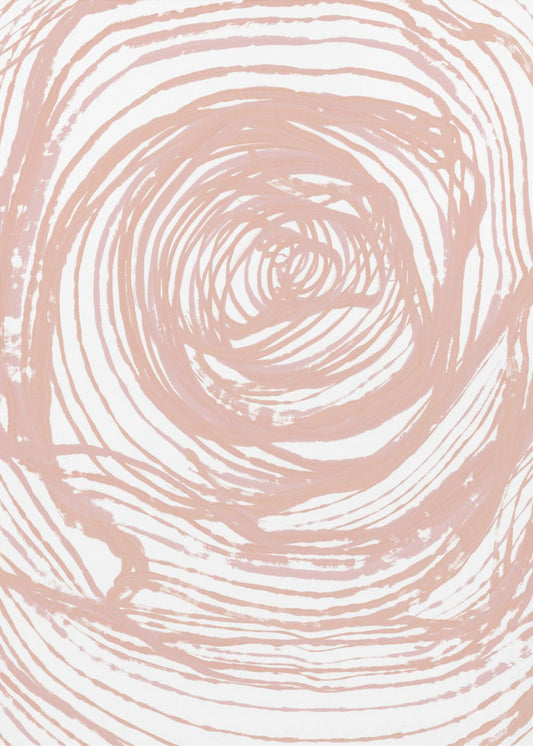 Swirling Lines In Soft Peach Tones | Canvas