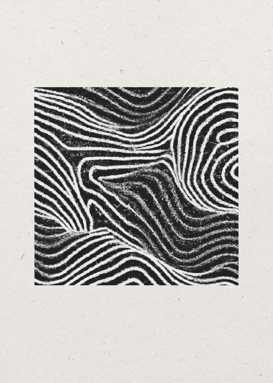 Black and White Waves | Canvas