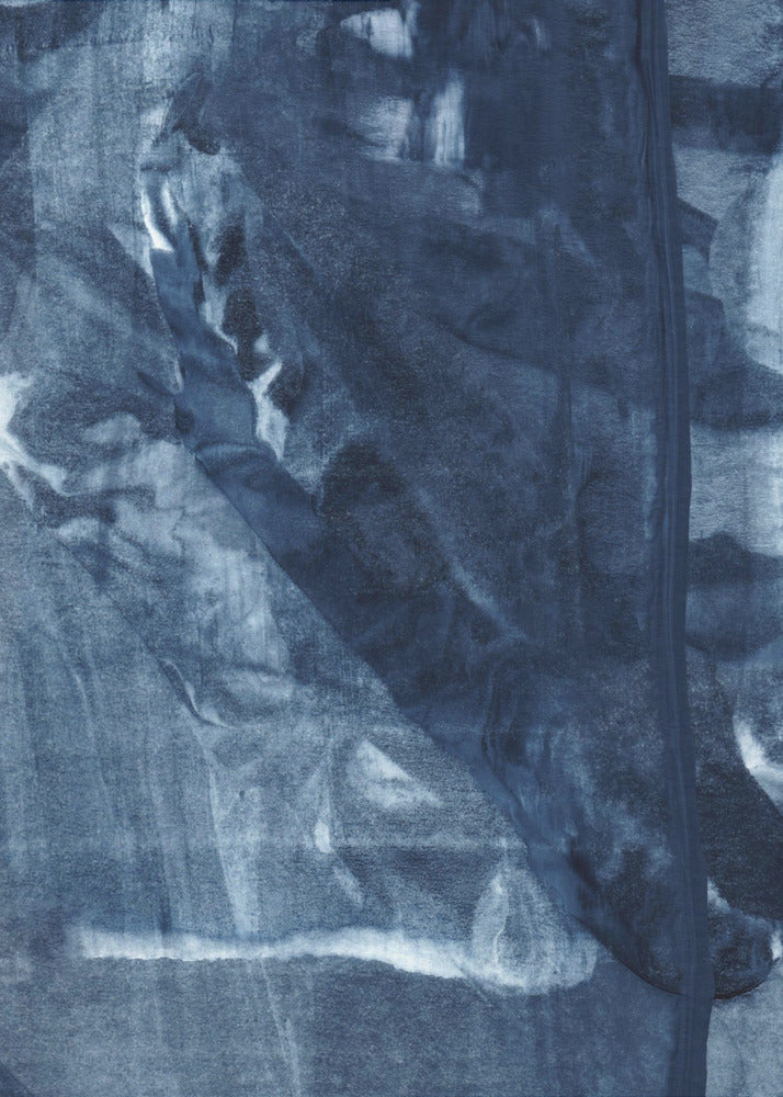 Blue Texture Flowing Vertical Lines | Poster
