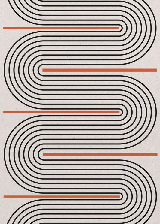 Curved Rhythm Lines | Canvas
