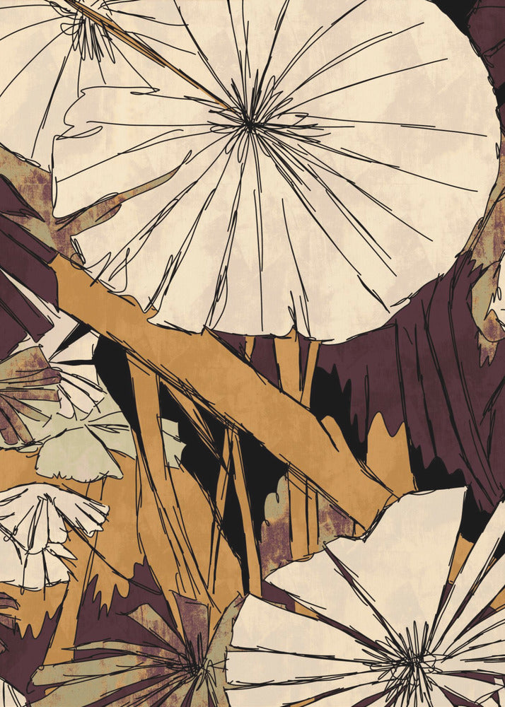 Tropical Gold Plants | Poster