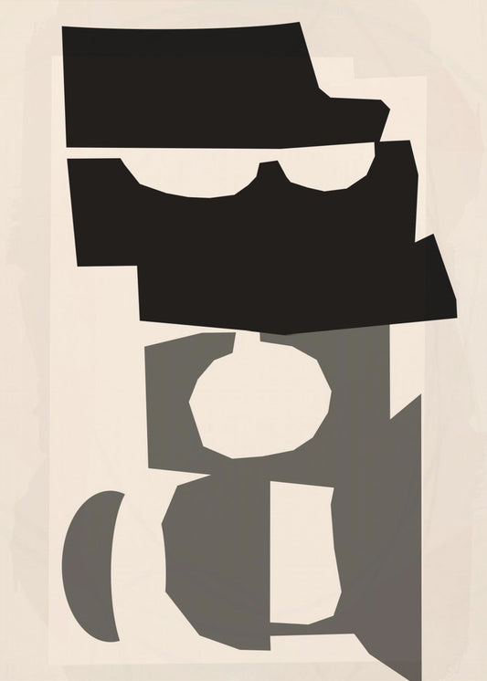 Black and White Cut Out Shapes 2 | Poster