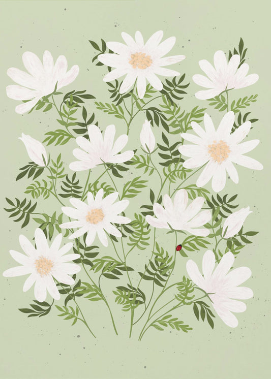 Ladybug flowers | Poster