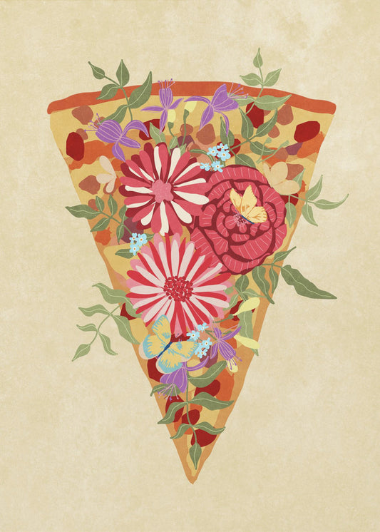 Slice of flower pizza | Canvas