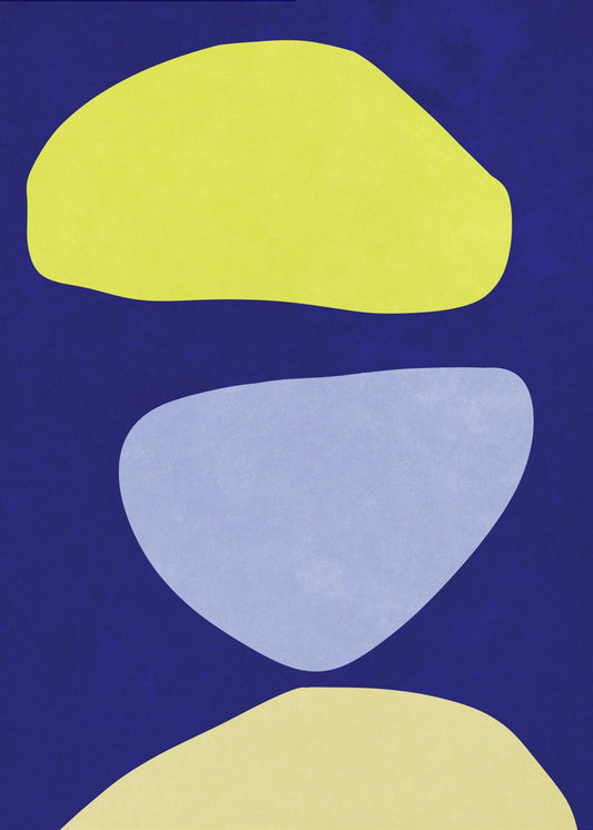 Abstract Forms Blue and yellow | Canvas