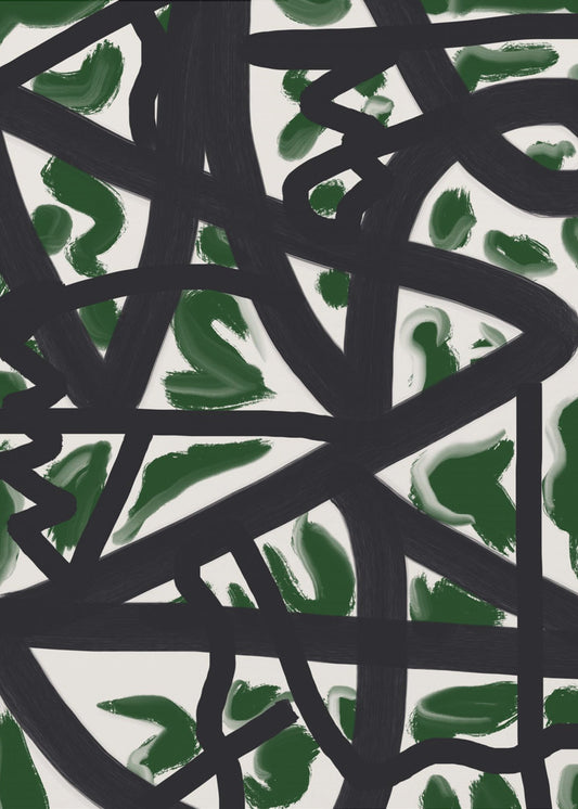 Black Lines Over A White Background | Poster