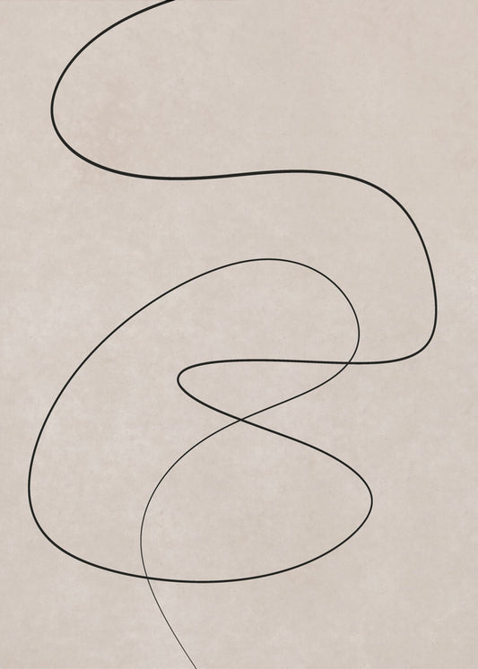 Minimal Line Art Abstract Drawing 02 | Poster