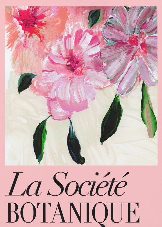 La Société Botanique Pink Flowers | Poster
