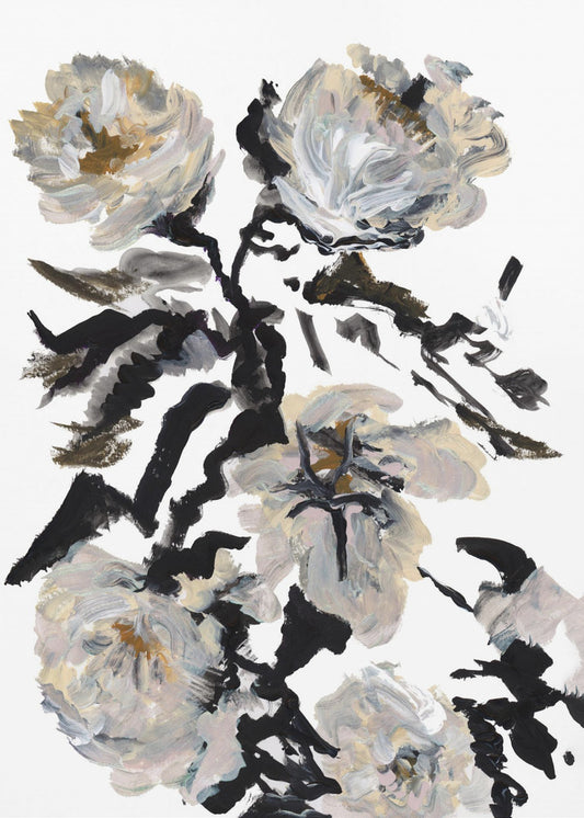 Le Jardin Botanique Black and White Flower | Poster