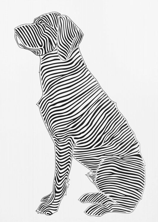 Lines art Dog | Canvas