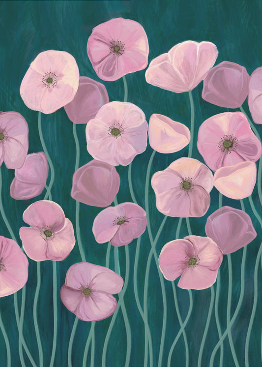Pink poppies | Poster