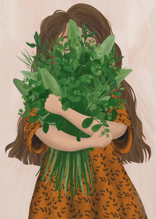 Girl with posy | Poster