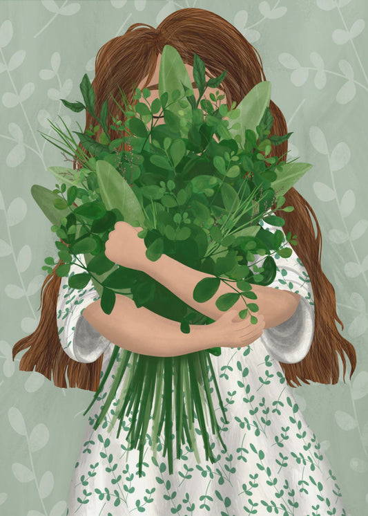 Girl with posy | Poster