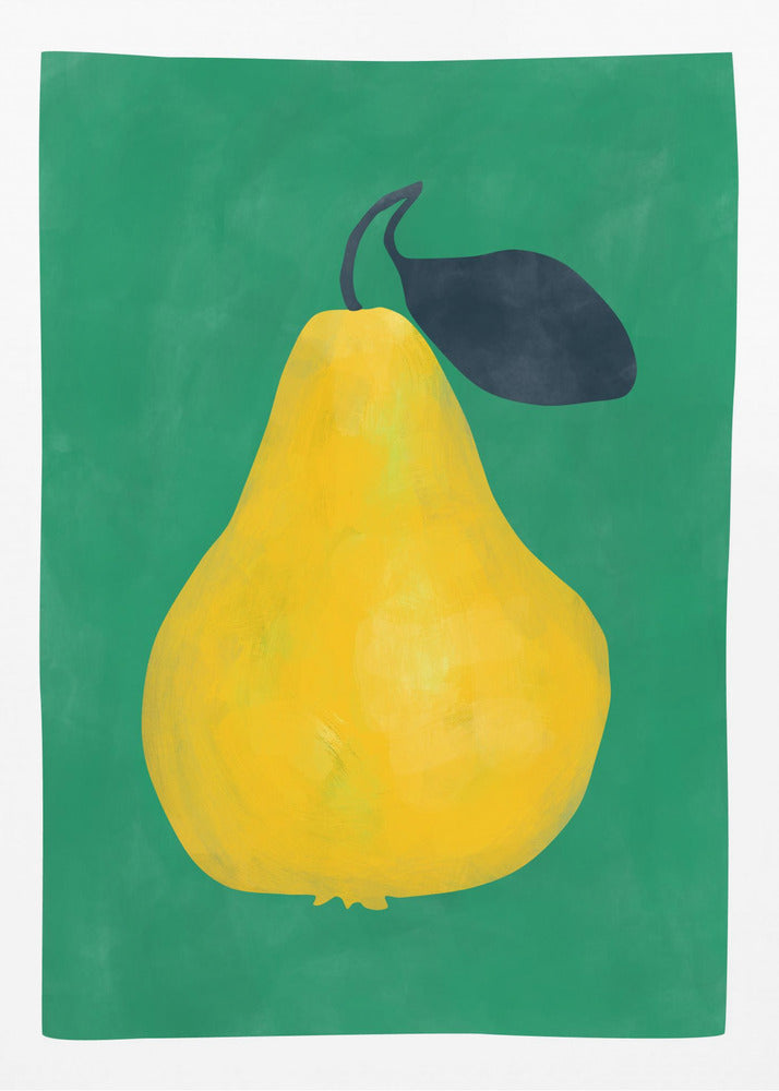 Minimalist Yellow Pear | Poster