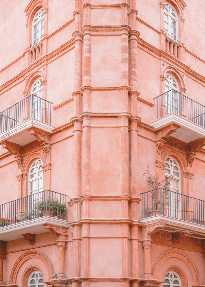 Pastel Pink Umbria | Italy travel photography | Poster