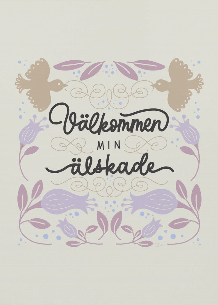 Välkommen Welcome Light | Poster