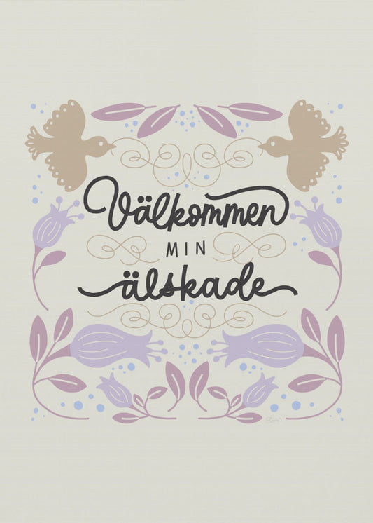 Välkommen Welcome Light | Poster