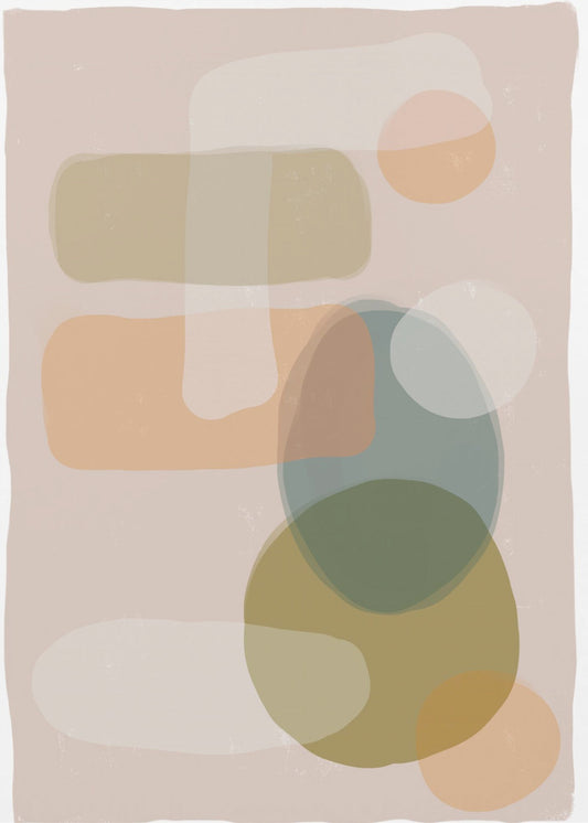 Abstract Pebbles Orange Tones | Canvas