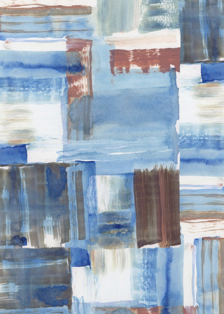 Icy Blue Abstract 1 | Poster