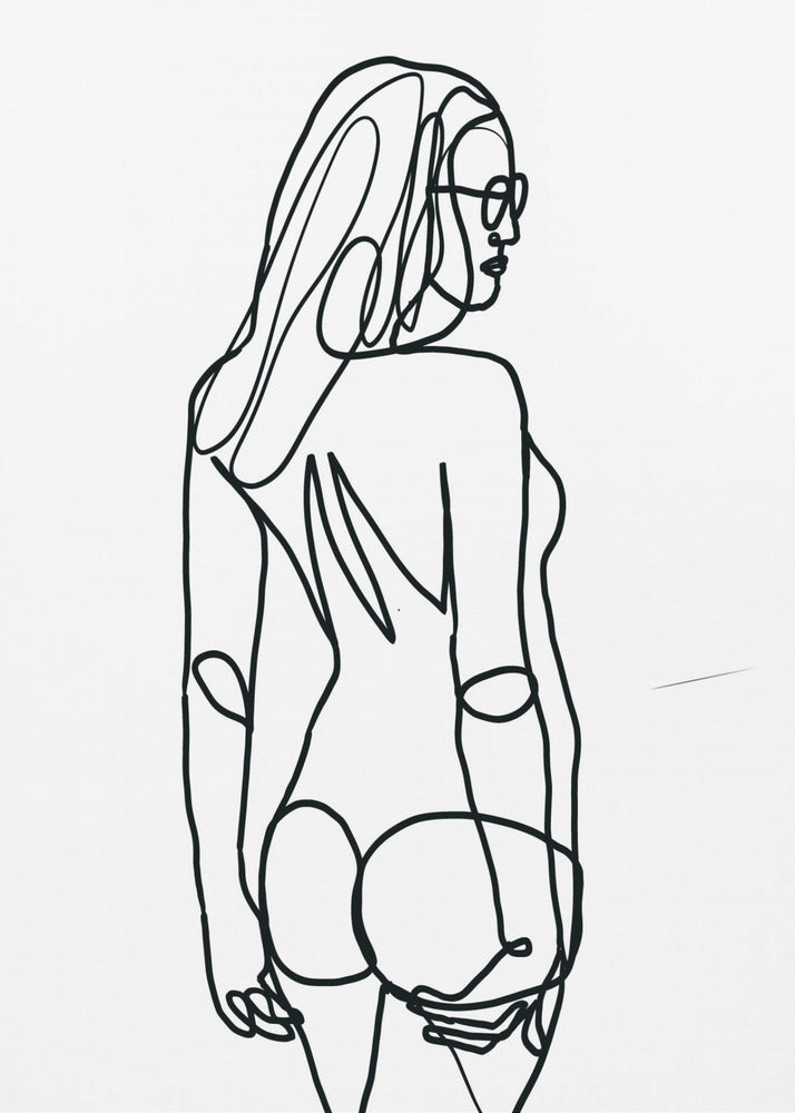Line Drawing of Woman | Canvas