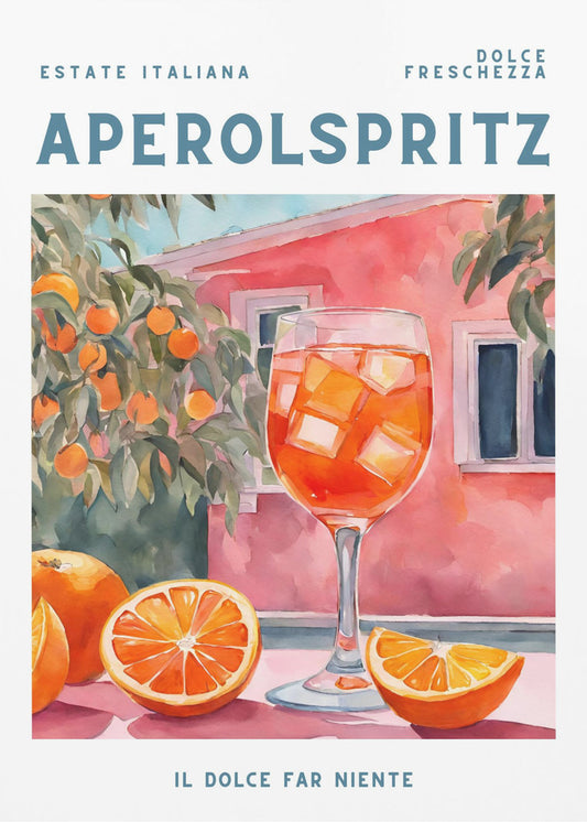 Aperol Spritz, Aquarell, Fresh | Canvas