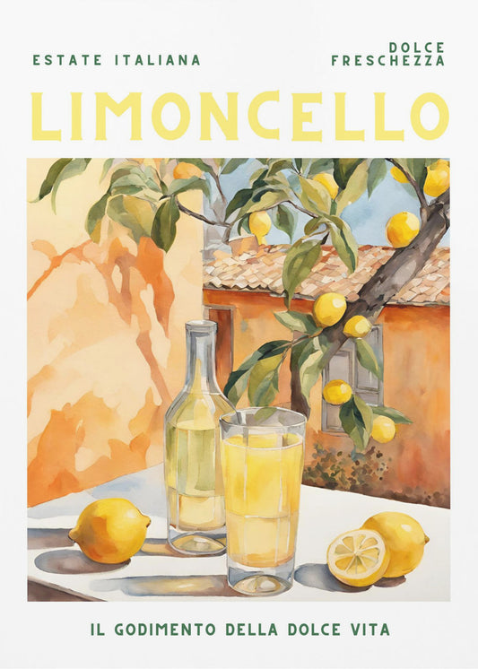 Limoncello, Aquarell, Fresh | Canvas