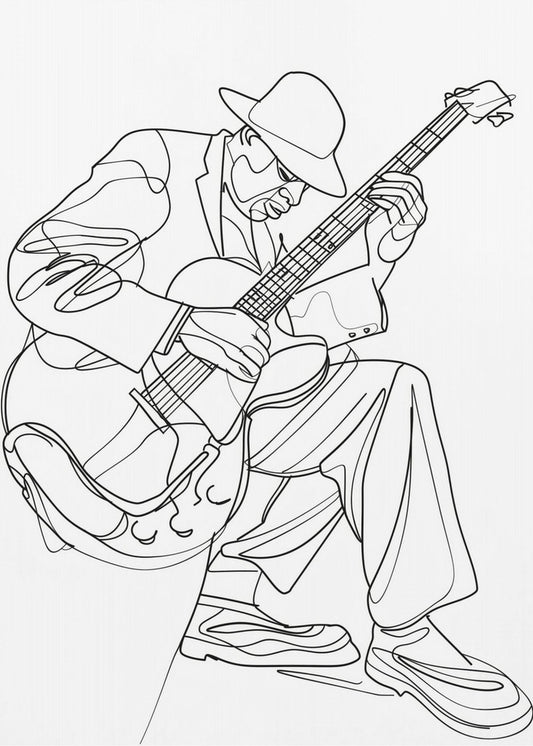 Line Art Musican 3 | Canvas