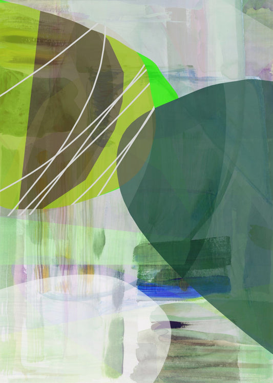 Abstract Green Shapes 2 | Poster