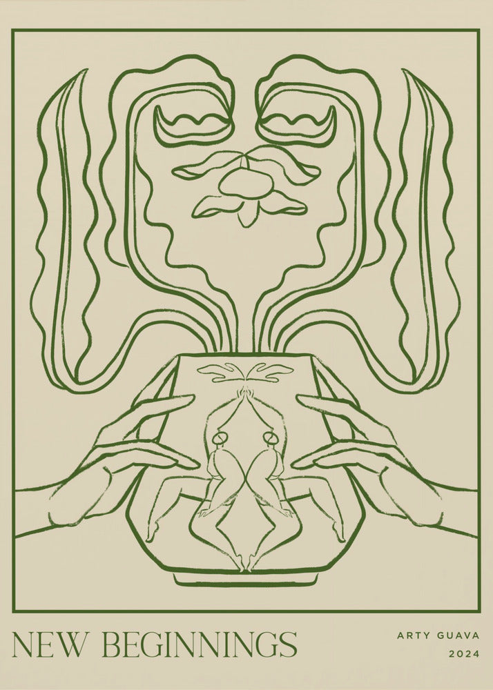 Vessel Collection : New Beginnings (LineArt) | Canvas