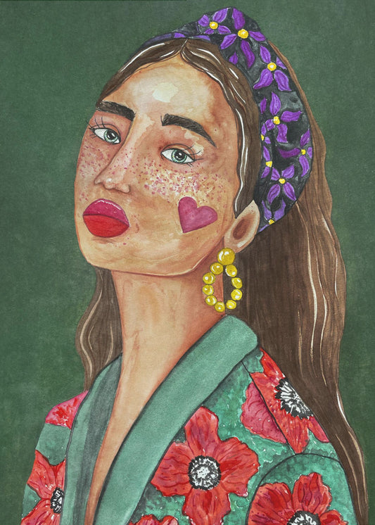Girl with Hairband | Canvas