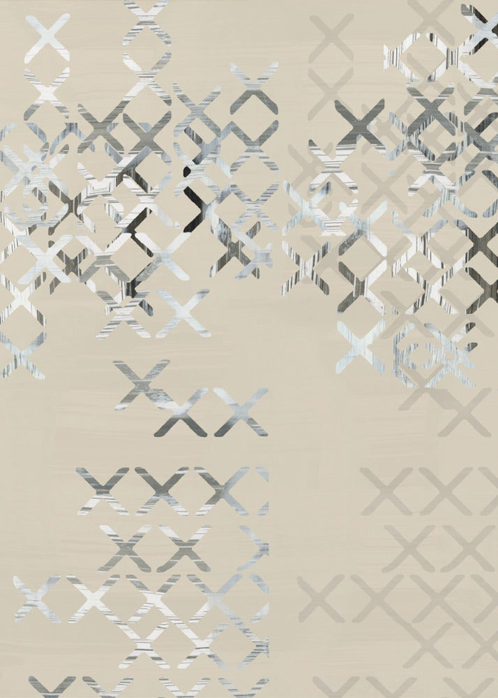 Minimal X&#039;s and O&#039;s Black and White Composition 2 | Poster