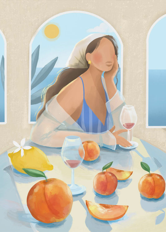 Girl with peaches | Poster