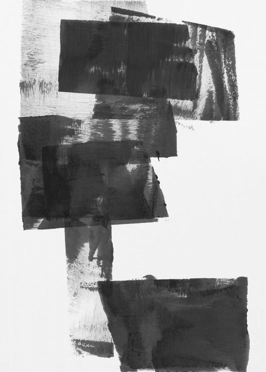Black and White Abstract Composition No.1 | Canvas