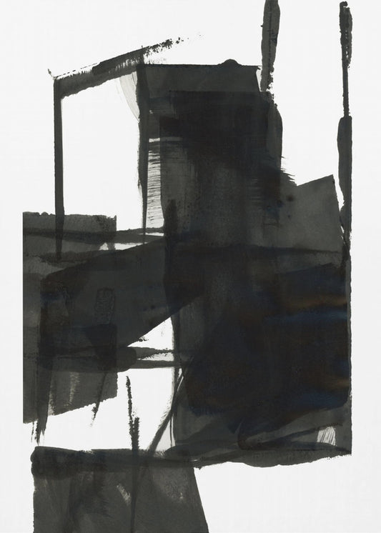 Black and White Abstract Composition No.4 | Canvas