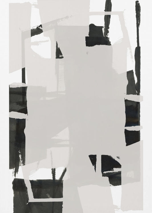 Black and White Abstract Composition No.6 | Canvas