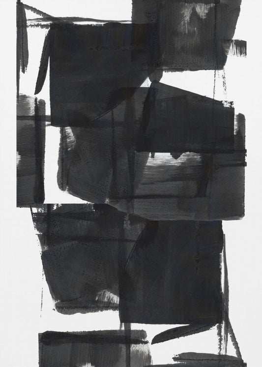 Black and White Abstract Composition No.8 | Canvas