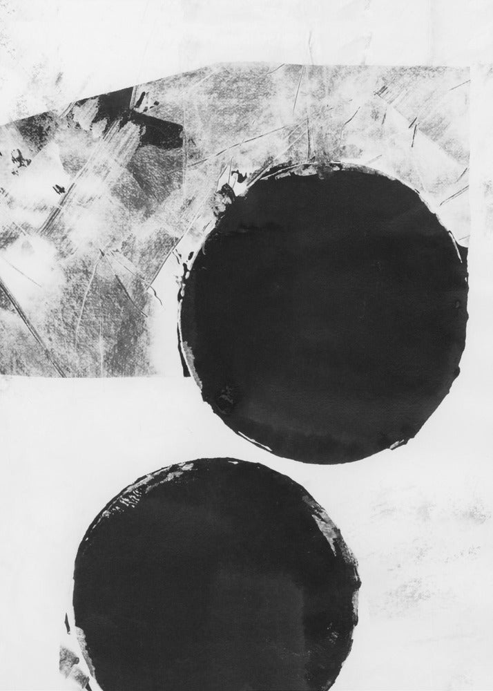 Black and White Abstract Dots 5 | Canvas