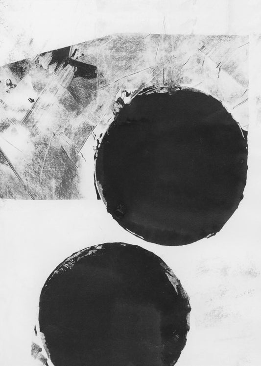 Black and White Abstract Dots 5 | Canvas