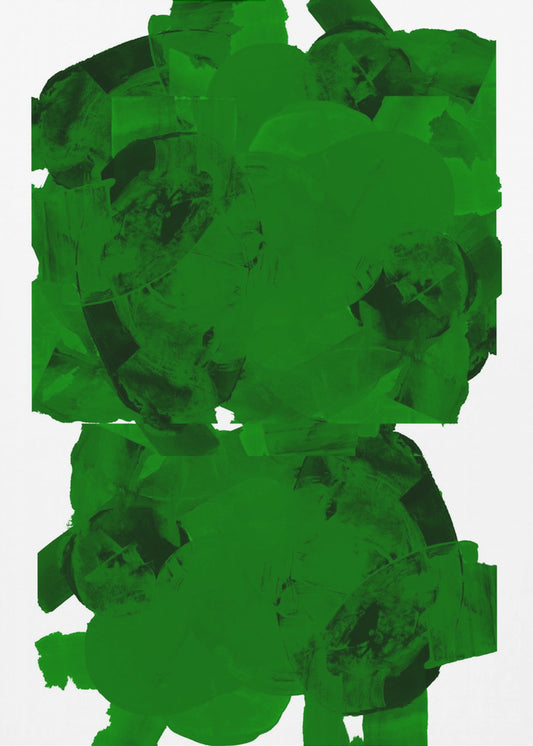 Green and Black Abstract Composition No.2 | Canvas