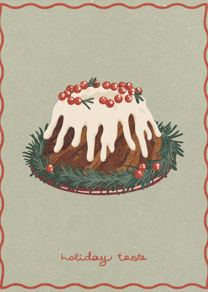 Christmas cake. Holiday Taste | Poster