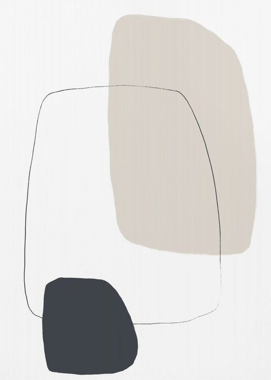 Organic Shapes In Neutral Tones | Poster